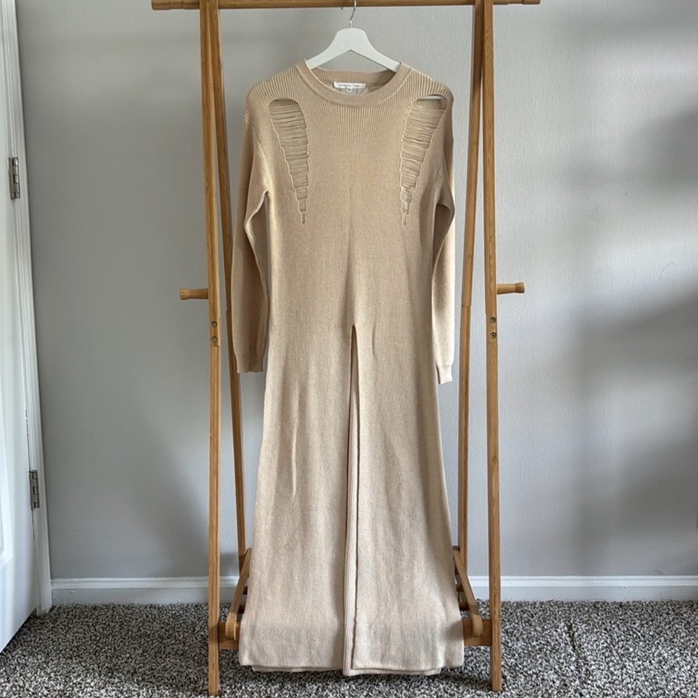 Endless Rose Distressed Tunic Sweater